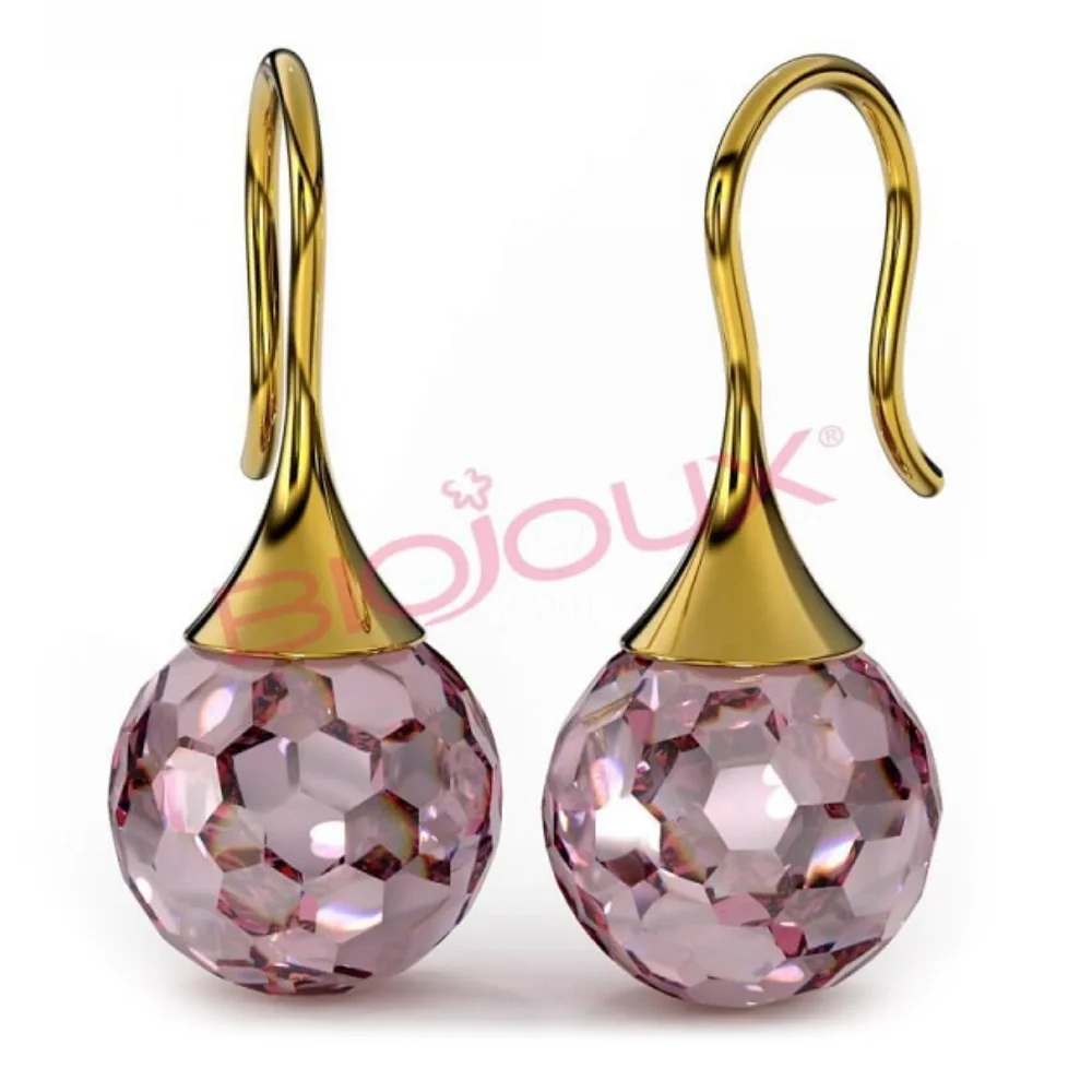 Biojoux, uhani iz kirurškega jekla - Karmen rožnat zlat - BJT322 (2 uhana)